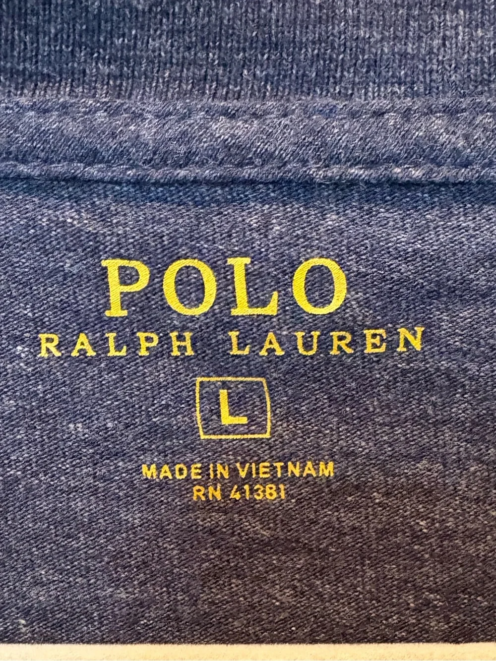 Polo Ralph Lauren Men’s L Navy Long Sleeve V-Neck Shirt
